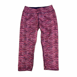 Maurices S Pink Purple Space Dye Capri Leggings Stretch Athletic